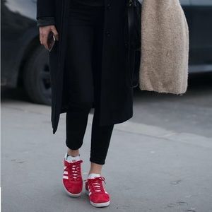 Adidas Gazelle Shoes, women’s 9, red, EUC